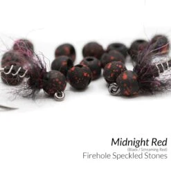 Firehole Round Speckled Tungsten Stones -Fishing Sales Shop firehole round speckled tungsten stones midnight red 2 0 mm 15482638958655 5000x