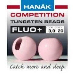 Hanak Fluo+ Slotted Tungsten Beads 20 Pack -Fishing Sales Shop hanak fluo slotted tungsten beads 20 pack light pink 2 mm 23675784592 5000x