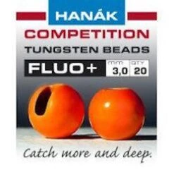 Hanak Fluo+ Slotted Tungsten Beads 20 Pack