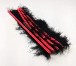 Hareline Bling Rabbit Strips -Fishing Sales Shop hareline bling rabbit strips black with fl fire red accent bls11a 28836497358911 5000x