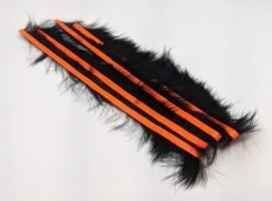 Hareline Bling Rabbit Strips -Fishing Sales Shop hareline bling rabbit strips black with fl orange accent bls11d 28836501717055 5000x