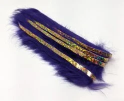 Hareline Bling Rabbit Strips -Fishing Sales Shop hareline bling rabbit strips bright purple with holo gold accent bls35g 28836513251391 5000x