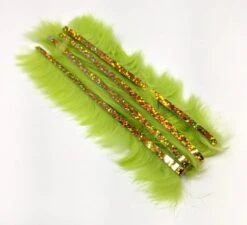 Hareline Bling Rabbit Strips -Fishing Sales Shop hareline bling rabbit strips chartreuse with holo gold accent bls54g 28836517445695 5000x