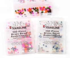 Hareline Brass Bead 150 Piece Assortment Standard Colors Set #1