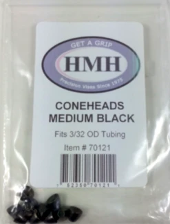 HMH Black Nickel Coneheads For Small Diameter Tubes 10 Pack