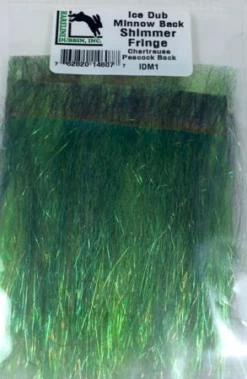 Ice Dub Minnow Back Shimmer Fringe -Fishing Sales Shop ice dub minnow back shimmer fringe 1 chartreuse peacock back 6466732613 5000x