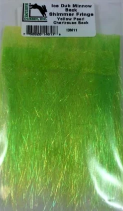 Ice Dub Minnow Back Shimmer Fringe -Fishing Sales Shop ice dub minnow back shimmer fringe 11 yellow pearl chartreuse back 6466733061 5000x