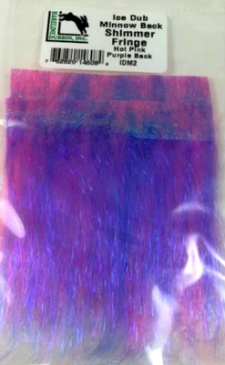 Ice Dub Minnow Back Shimmer Fringe -Fishing Sales Shop ice dub minnow back shimmer fringe 2 hot pink purple back 6466732421 5000x