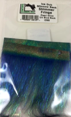 Ice Dub Minnow Back Shimmer Fringe -Fishing Sales Shop ice dub minnow back shimmer fringe 6 pearl olive uv blue back 6466732869 5000x