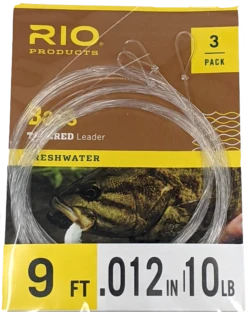 Rio Bass Leaders 9' 10lb 3-Pack